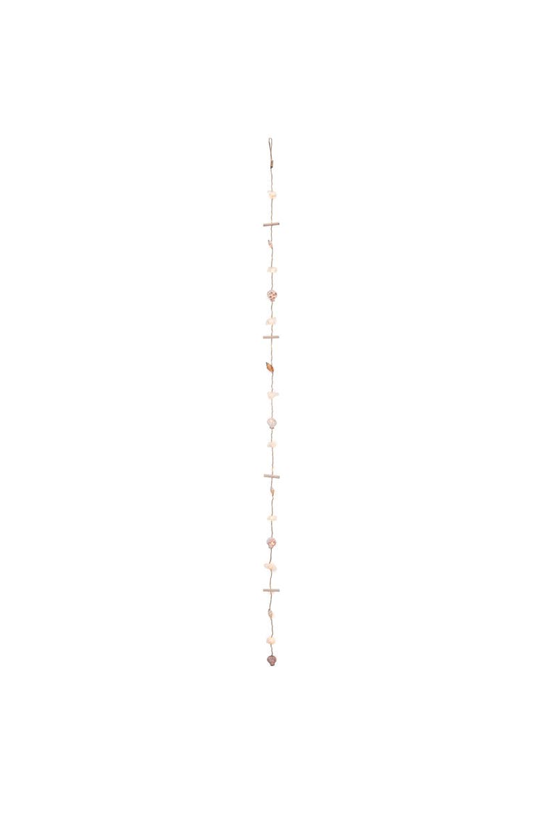 78" White Glass Shell String Lights, Main, color, White