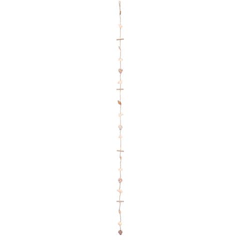 78" White Glass Shell String Lights