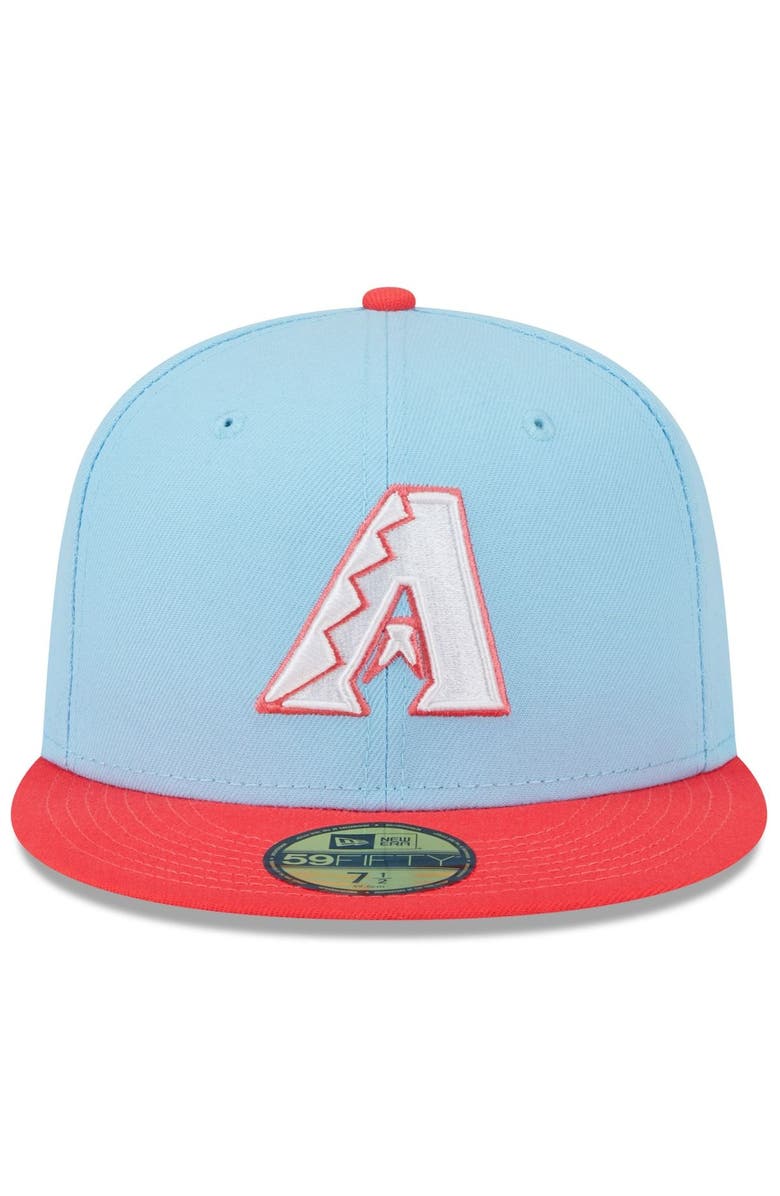 New Era Men's New Era Light Blue/Red Arizona Diamondbacks Spring Color Two-Tone 59FIFTY Fitted Hat, Alternate, color, 