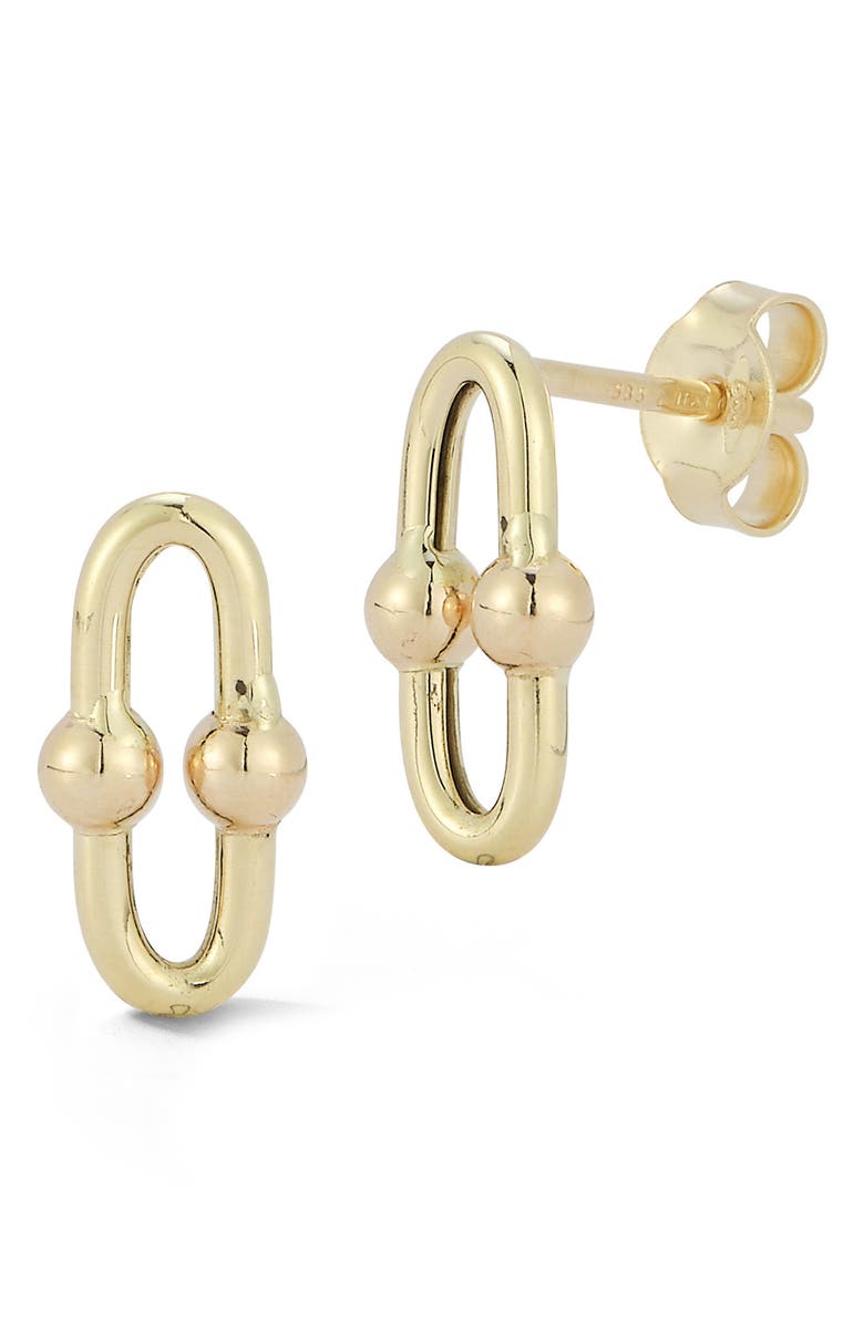 Ember Fine Jewelry Bubble Oval Stud Earrings, Main, color, Gold