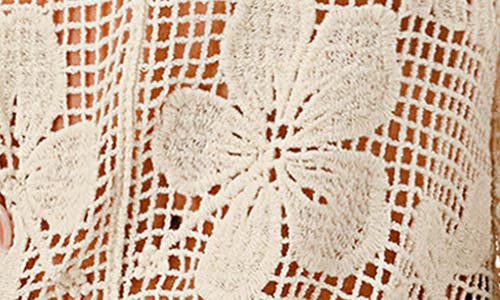 Marcus Adler Open Knit Cotton Cover-up Dress In Neutral