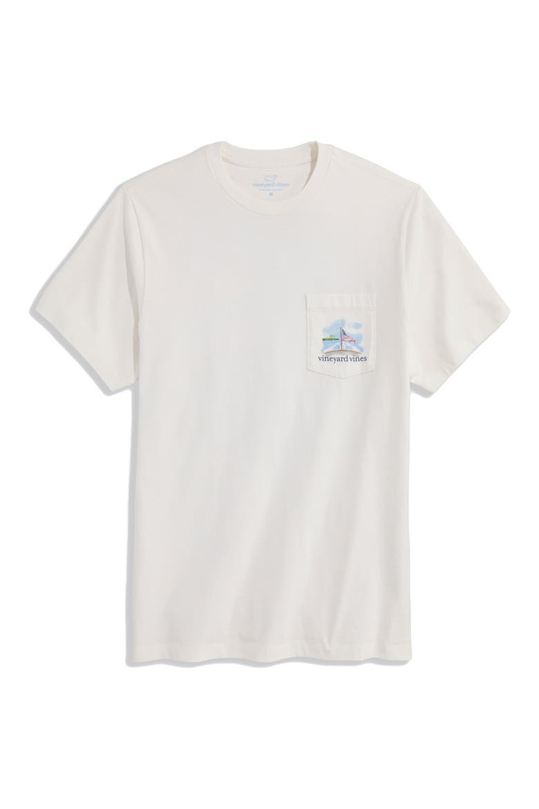 Chasing Summer Graphic Pocket T-Shirt, Main, color, MARSHMALLOW