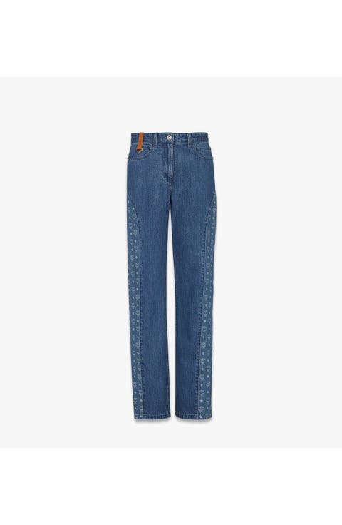 Monogram Jeans in Denim Jacquard