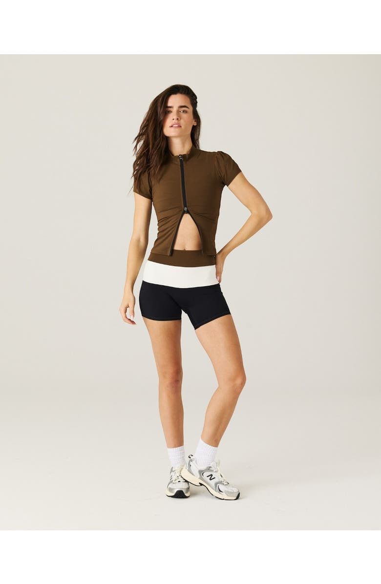 Daughter Lessons Contour Cap Sleeve Jacket, Alternate, color, Brown