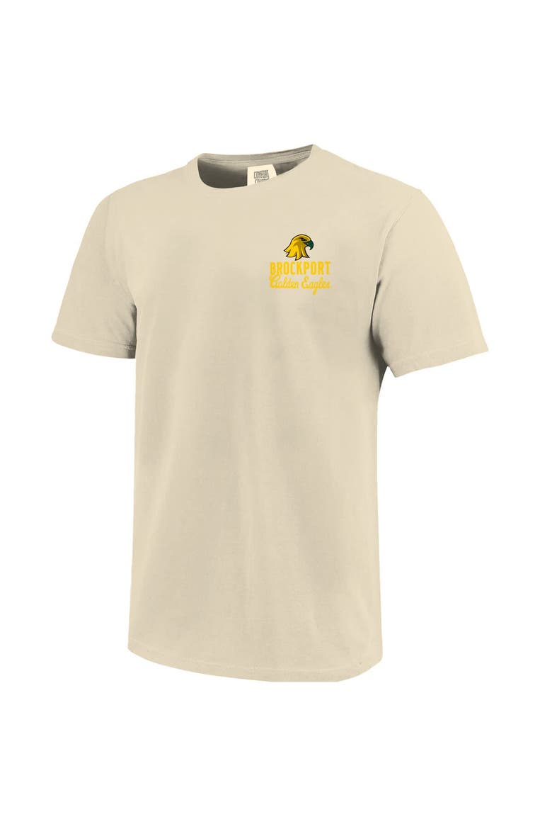 Men's Cream SUNY Brockport Golden Eagles Comfort Colors Mascot Overlay T-Shirt, Alternate, color, Cream