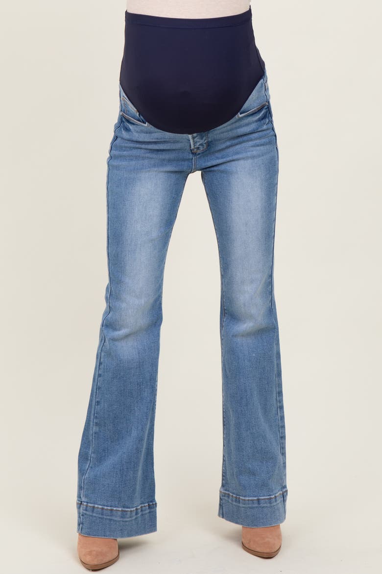 High Rise Flare Maternity Jeans, Alternate, color, Blue
