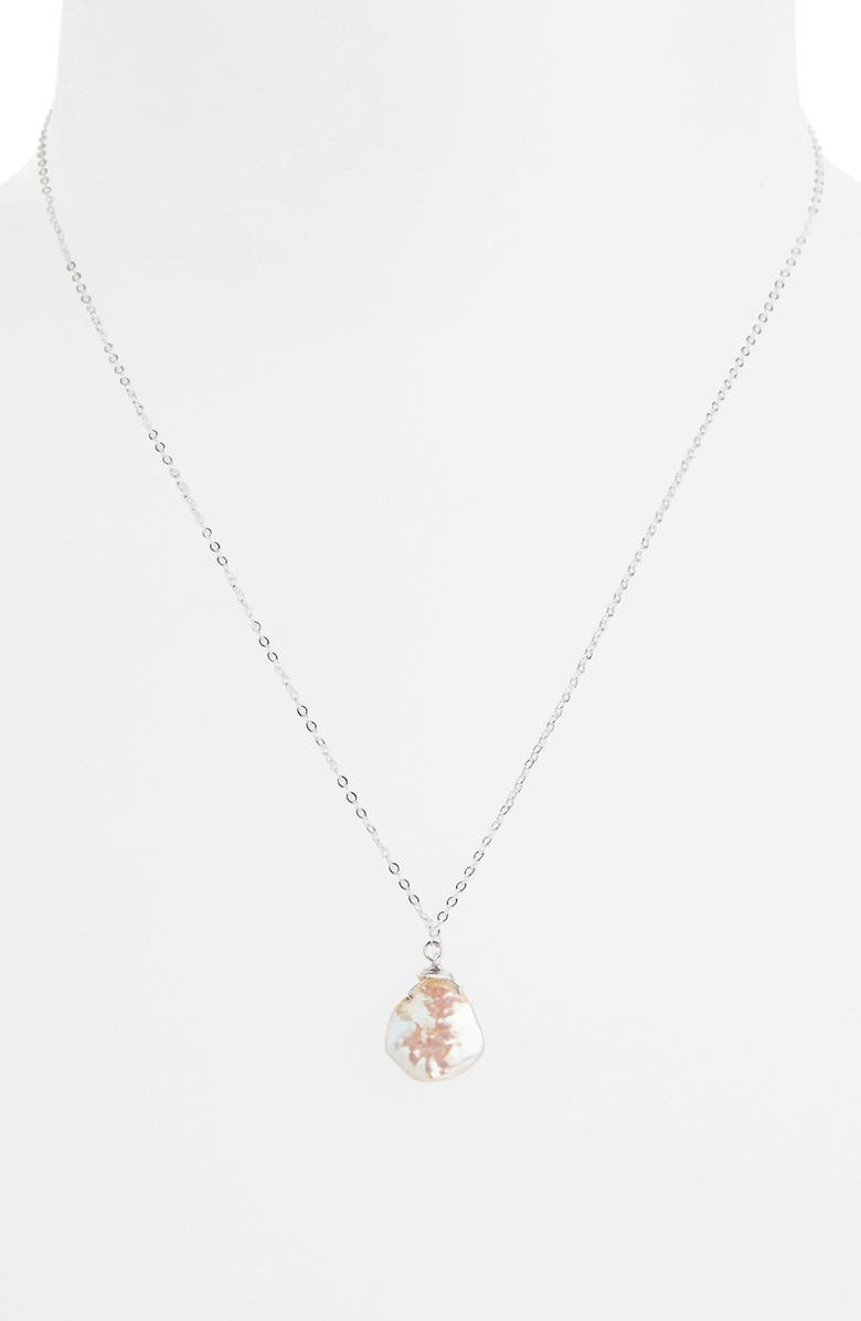 Dogeared 'One in a Million' Keshi Pearl Necklace, Alternate, color,