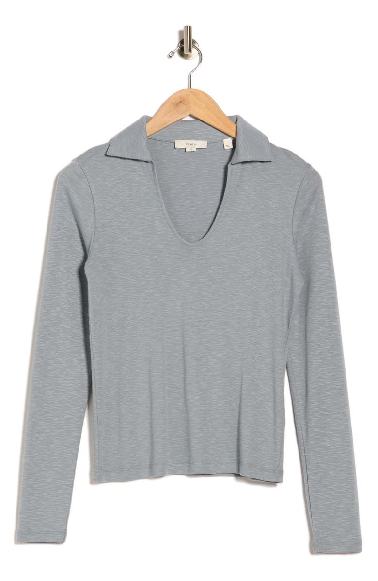 Vince Johnny Collar Polo, Main, color, Lake