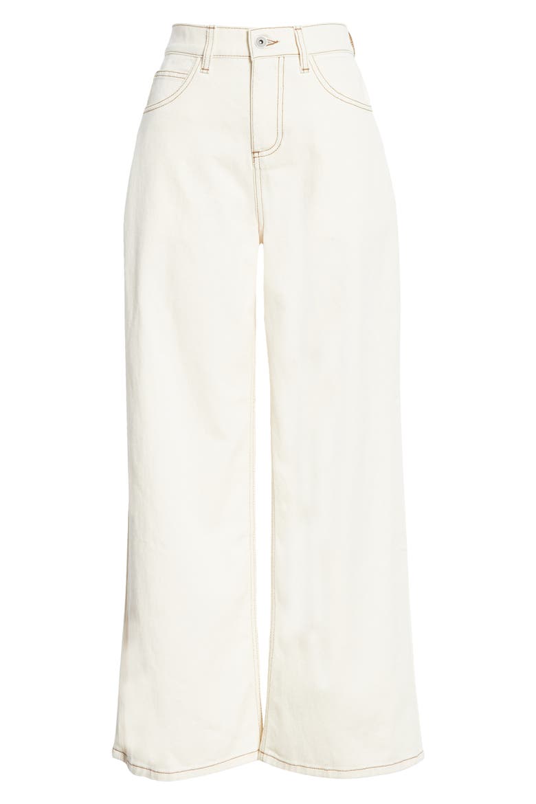 High Waist Ankle Wide Leg Pants, Alternate, color, GLASS