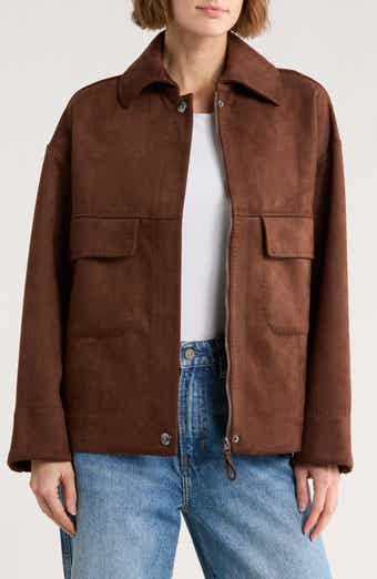 MAX STUDIO Faux Suede Jacket