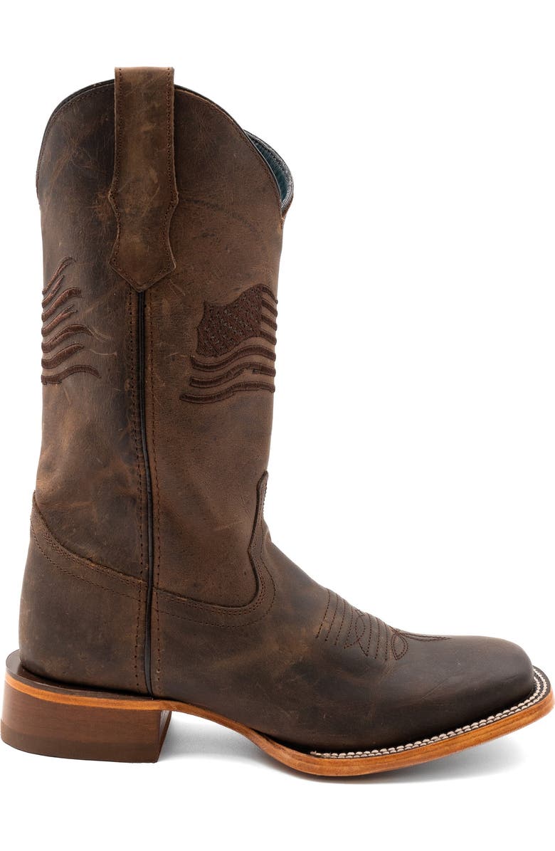 Ferrini Men's Patriot Western Boot, Alternate, color, Chocolate