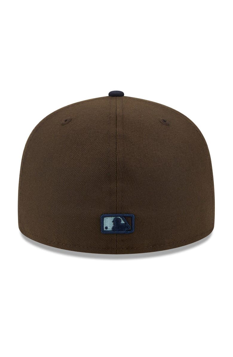 New Era Men's New Era Brown/Navy New York Yankees  1999 World Series Walnut 9FIFTY Fitted Hat, Alternate, color, 