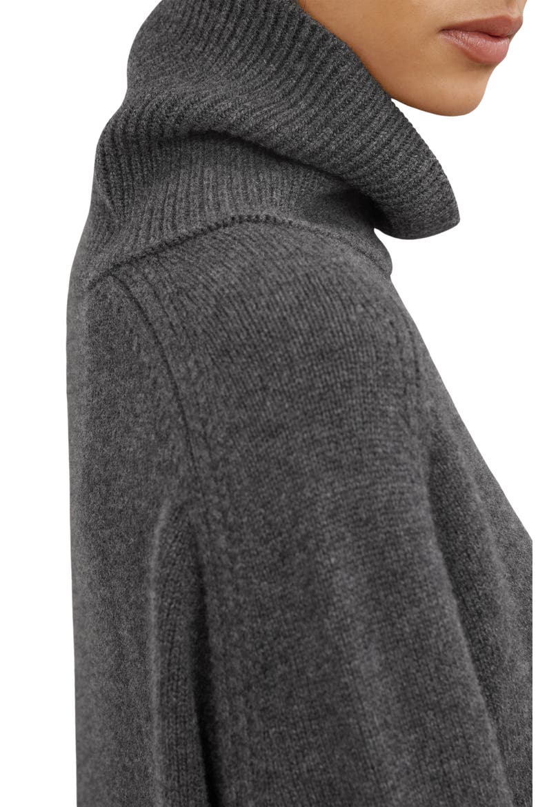 Brooklyn Wool & Cashmere Turtleneck Sweater, Alternate, color, CHARCOAL GREY