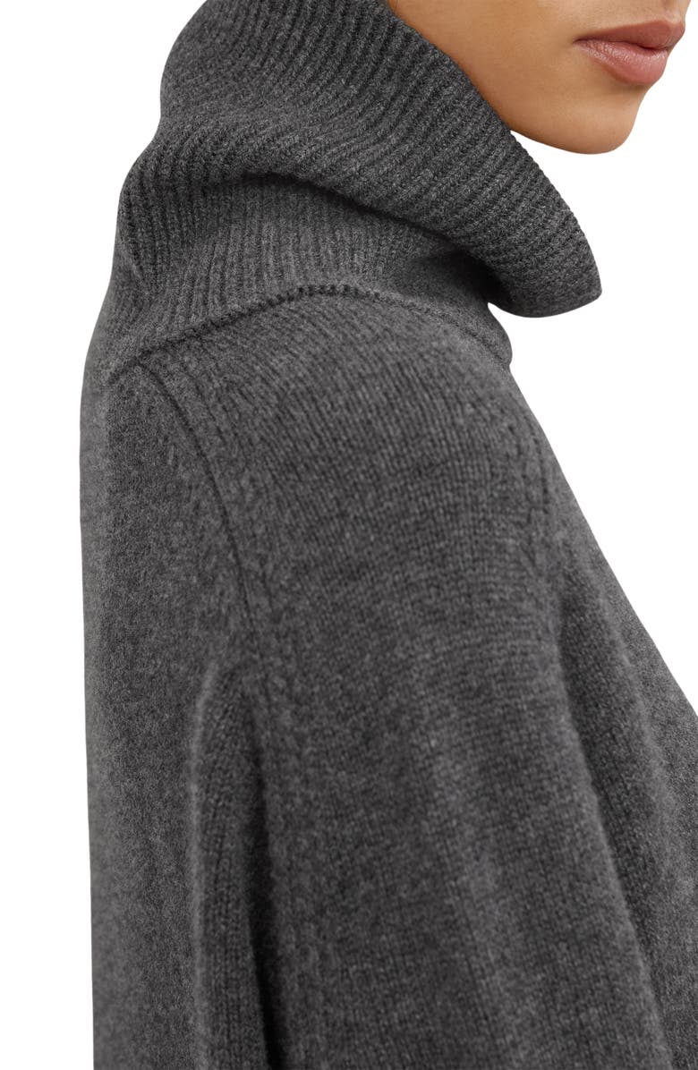 Reiss Brooklyn Wool & Cashmere Turtleneck Sweater, Alternate, color, Charcoal Grey