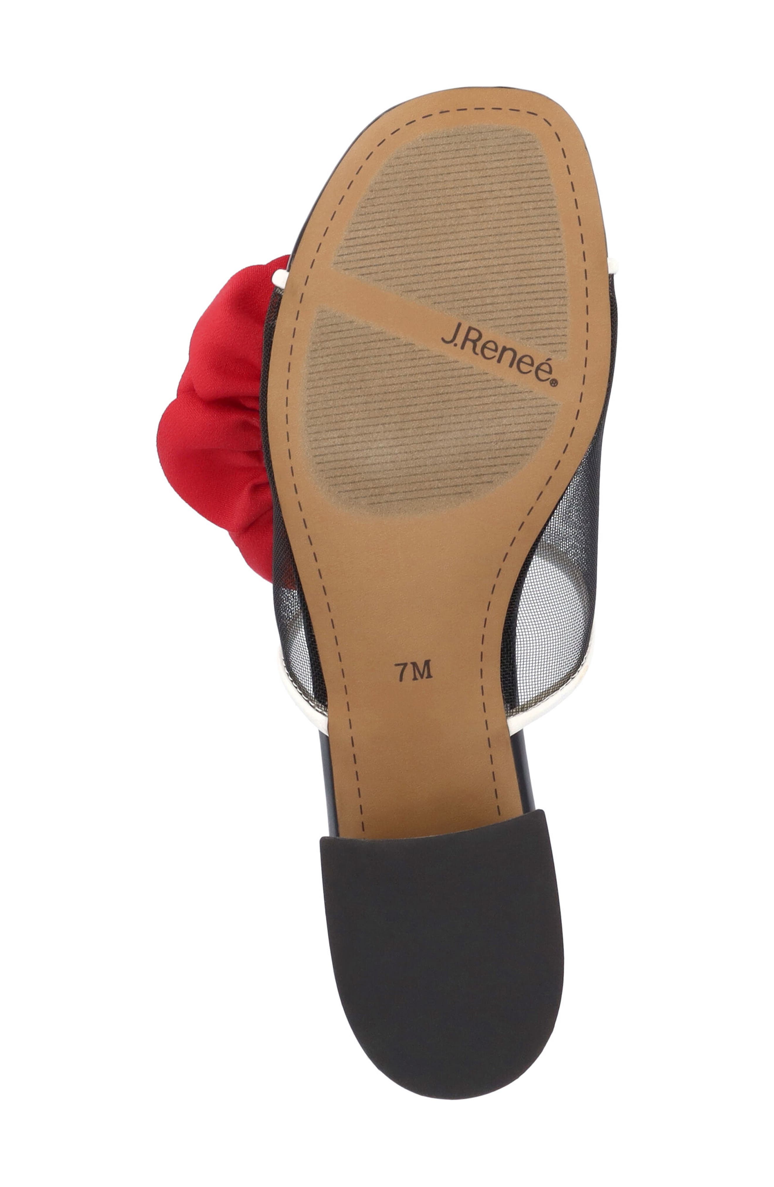 J. Reneé Myla Block Heel Sandal, Alternate, color, Black/ White/ Red
