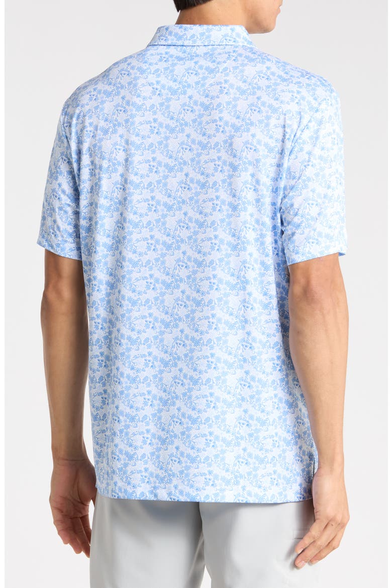 Floral Print Performance Polo, Alternate, color, TOP O THE MORNING