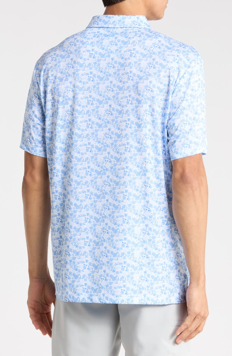 PGA TOUR Floral Print Performance Polo, Alternate, color, Top O The Morning