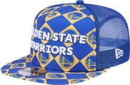 New Era Men's New Era Royal Golden State Warriors Seeing Diamonds A-Frame Trucker 9FIFTY Snapback Hat