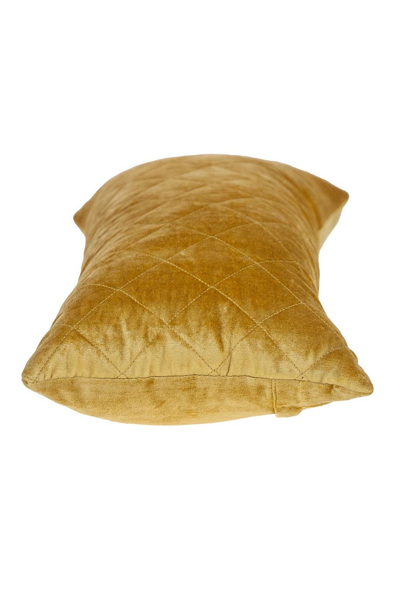 Milo Quilted Throw Pillow, Alternate, color, YELLOW