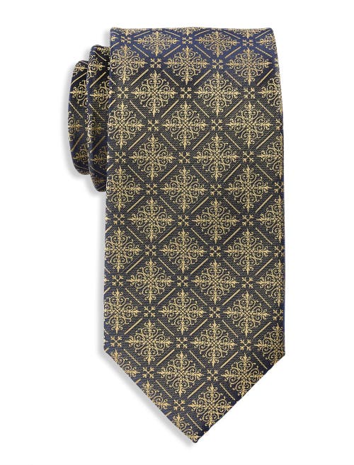 Synrgy By Dxl Big & Tall Modern Medallion Tie In Yellow