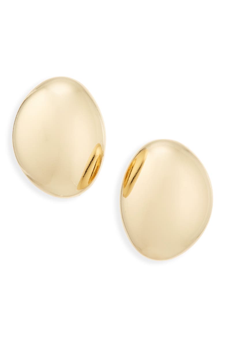 Brushed Stud Earrings, Main, color, GOLD