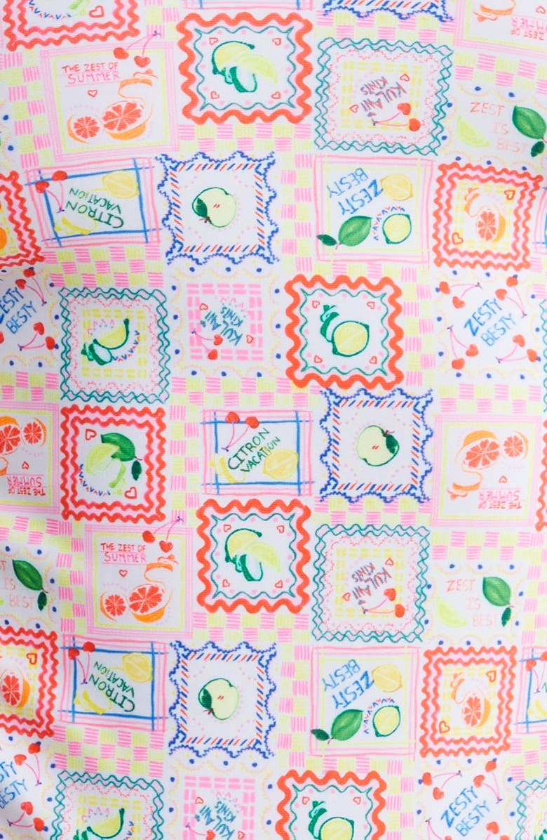 Kulani Kinis Strapless Cinched Tie One-Piece Swimsuit, Alternate, color, Citron Coast