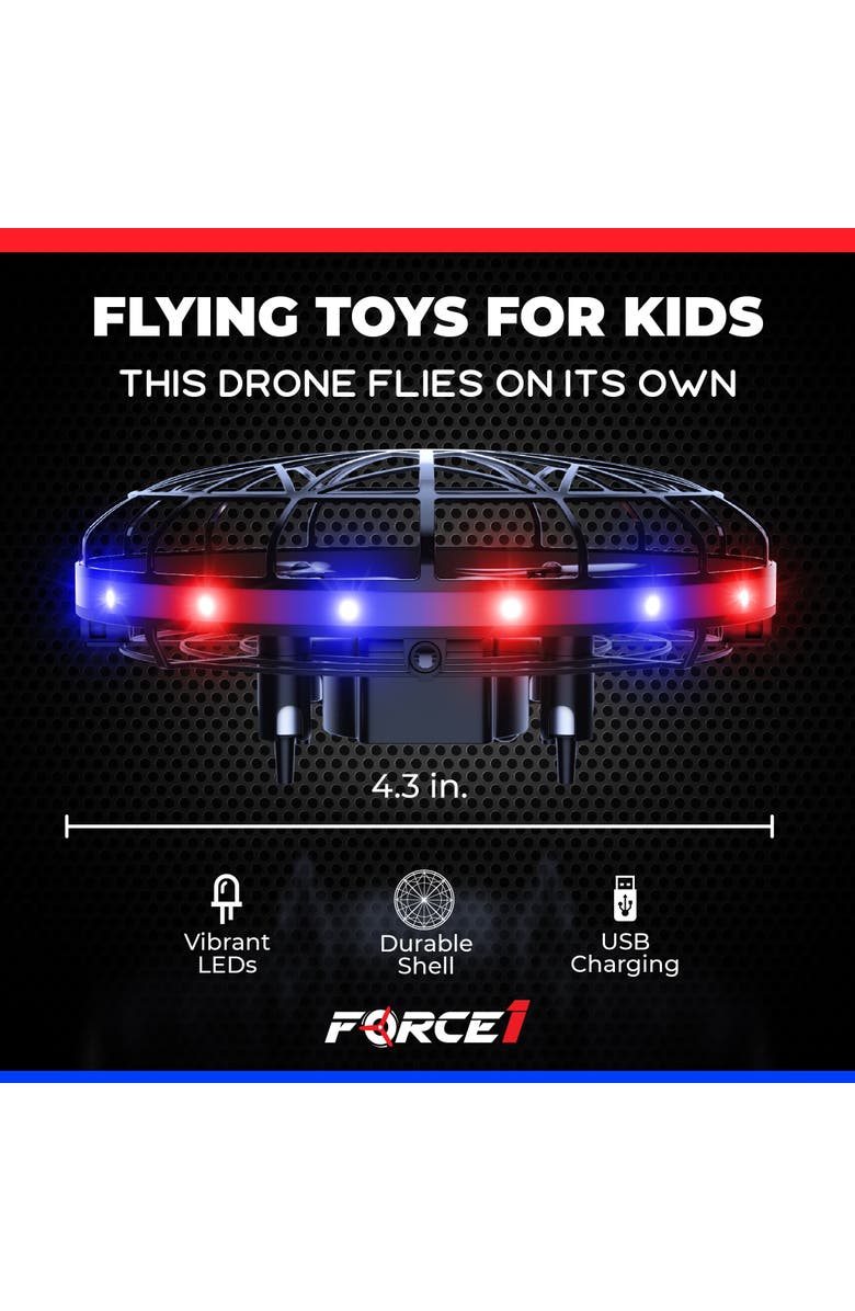 Force1 Scoot LED Hand Operated Drone - Red/Blue, Alternate, color, 