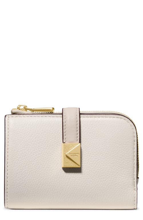 Kate Spade New York Deco Colorblock Pebble Leather Bifold Wallet In White