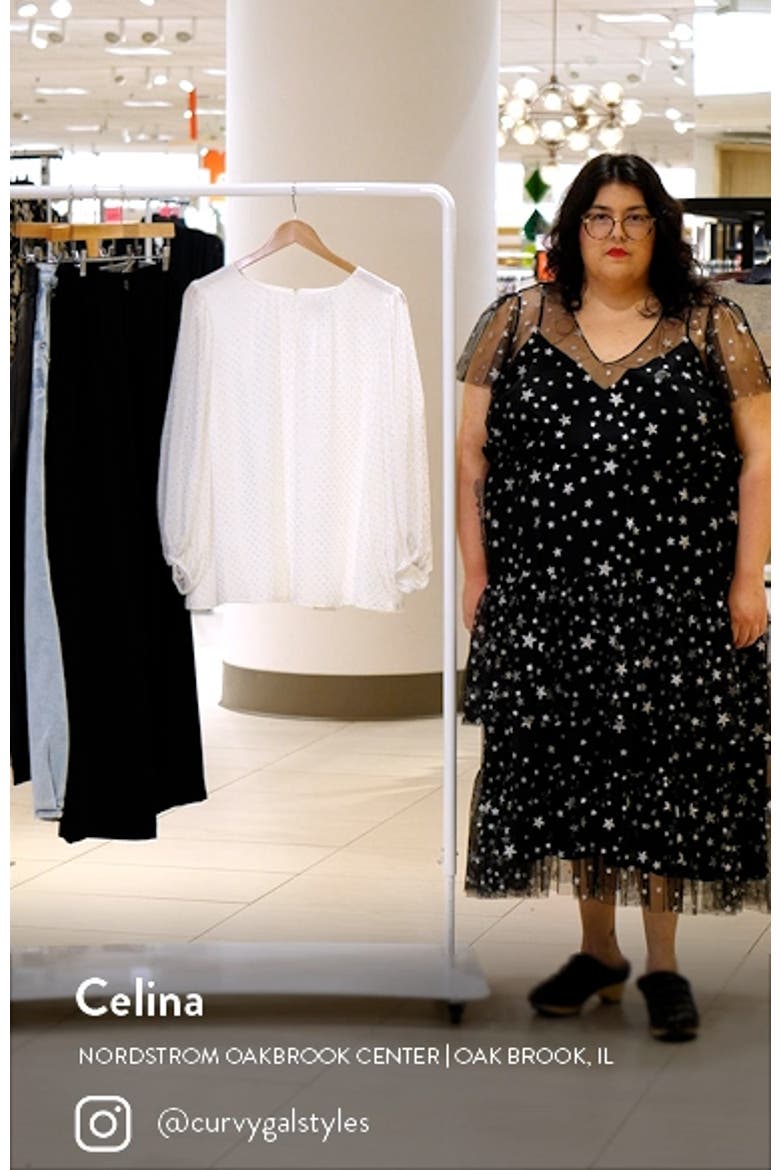 Dot Print Balloon Sleeve Blouse video