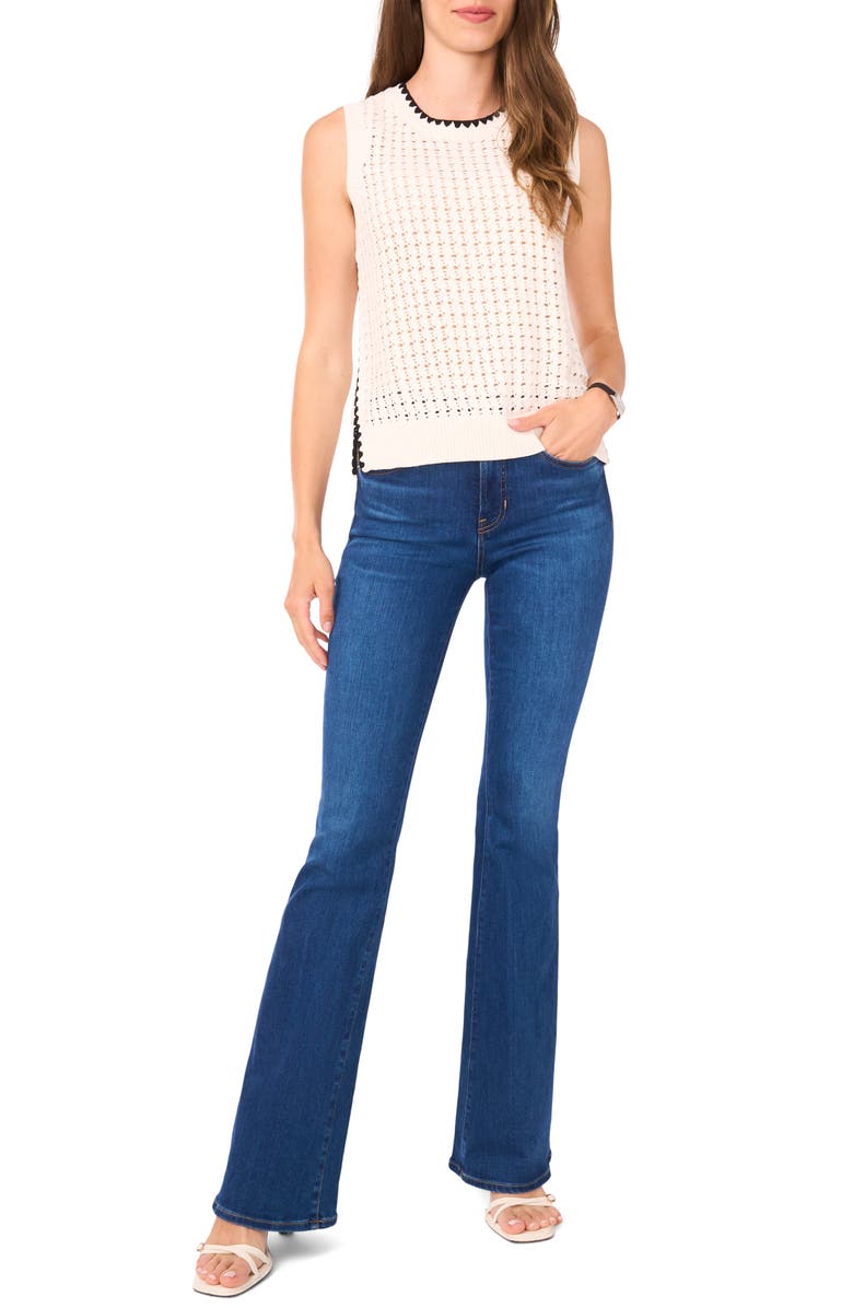 Halogen<sup>®</sup> Pointelle Sleeveless Sweater, Alternate, color, New Ivory