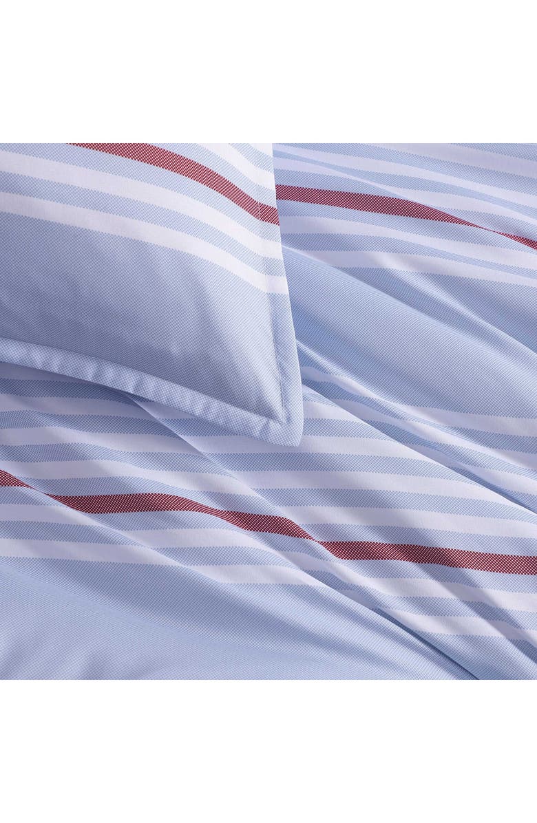 Tommy Hilfiger Lido Stripe 4-Piece Comforter Set, Alternate, color, Blue/ Red