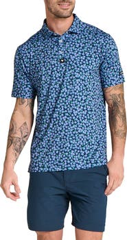 Bad Birdie Lily Lilac Floral Performance Golf Polo