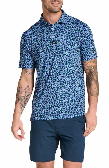Lily Lilac Floral Performance Golf Polo