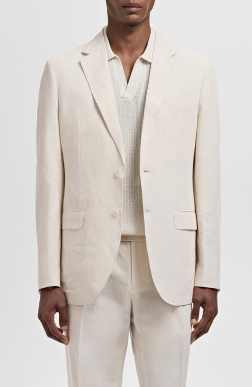 Mango Slim Fit Suit Blazer In Neutral