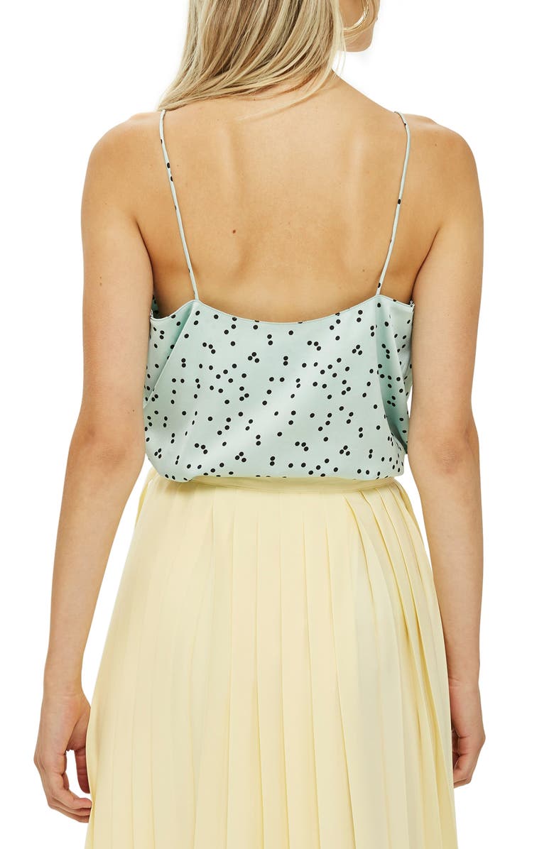 Topshop Patterned Camisole, Alternate, color, Mint