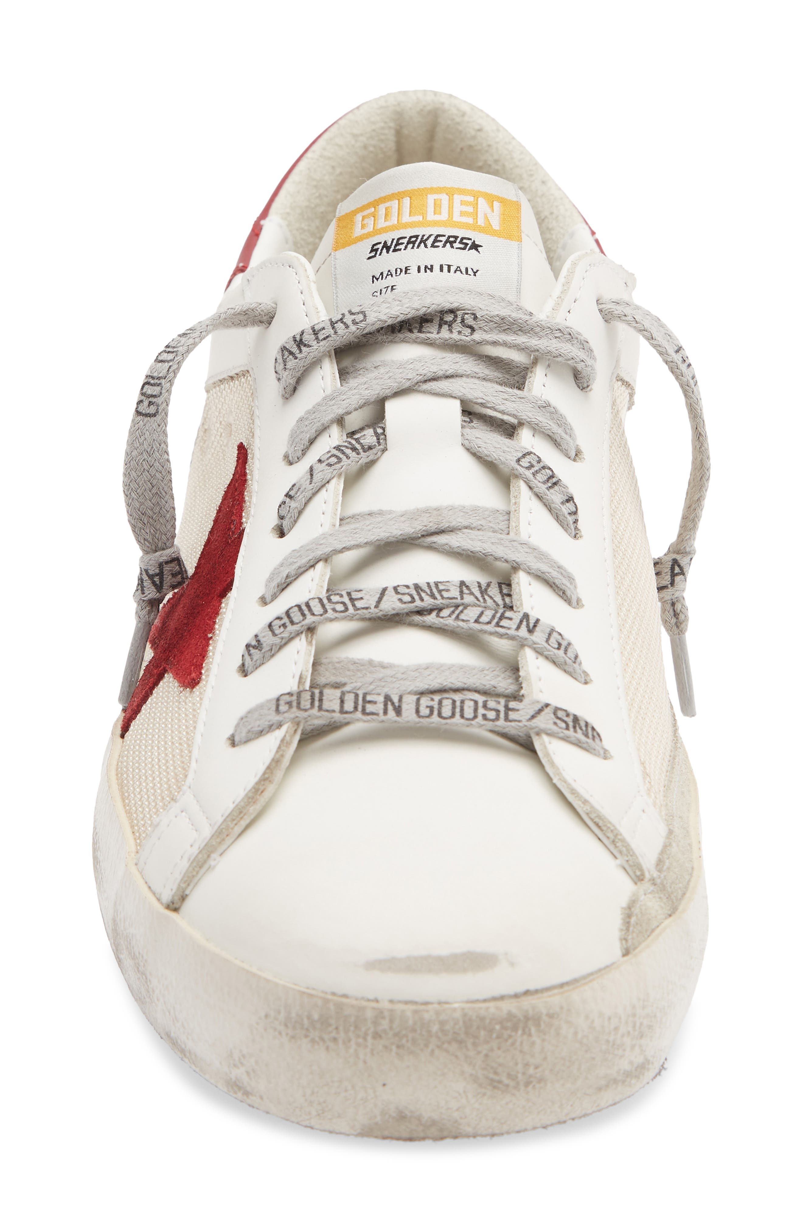 Golden Goose Super-Star Sneaker, Alternate, color, Beige/White/Red/Grey