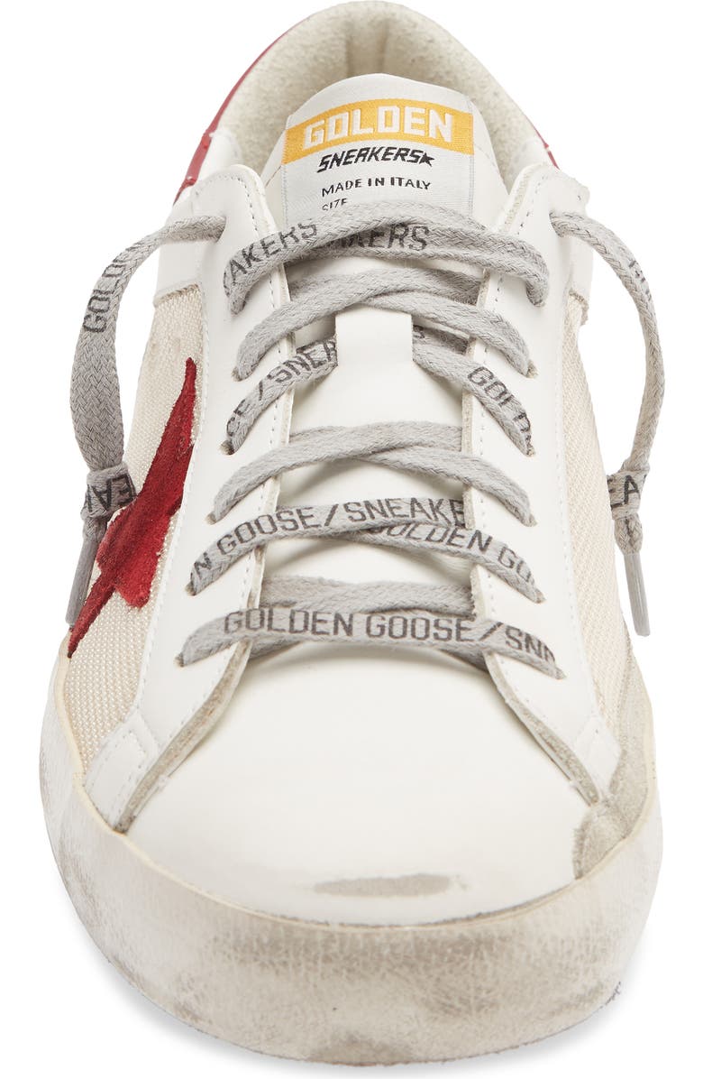 Golden Goose Super-Star Sneaker, Alternate, color, Beige/White/Red/Grey