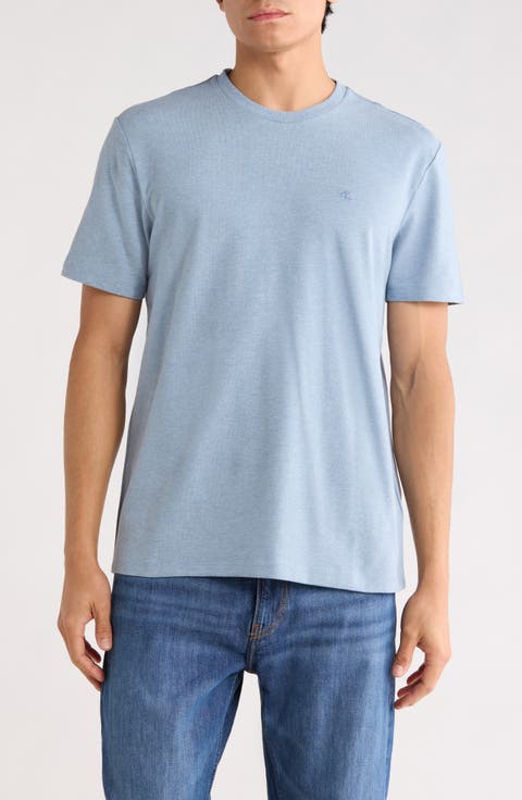 Classic Fit Heathered Stretch Cotton Piqué T-Shirt