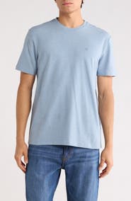 Calvin Klein Classic Fit Heathered Stretch Cotton Piqué T-Shirt