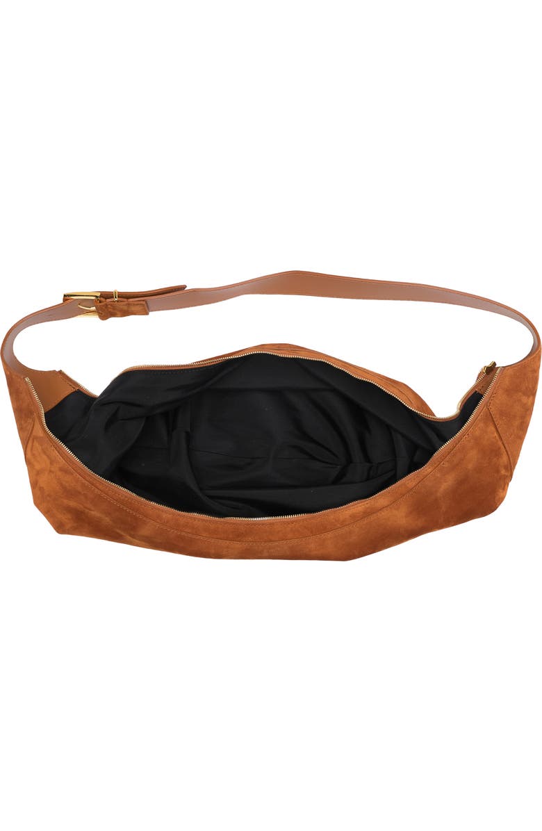 Khaite August Suede Hobo Bag, Alternate, color,