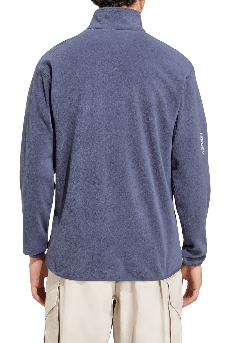 Essentials Quarter Zip Polar Fleece Pullover, Alternate, color, SHADOW NAVY