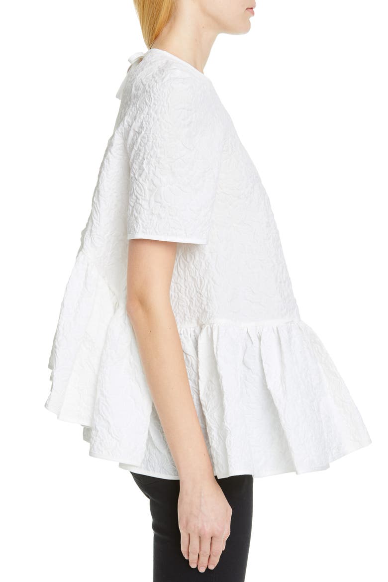 Susi Floral Matelassé Top, Alternate, color, WHITE