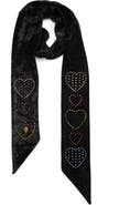 Kurt Geiger London Heart Embellished Velvet Scarf