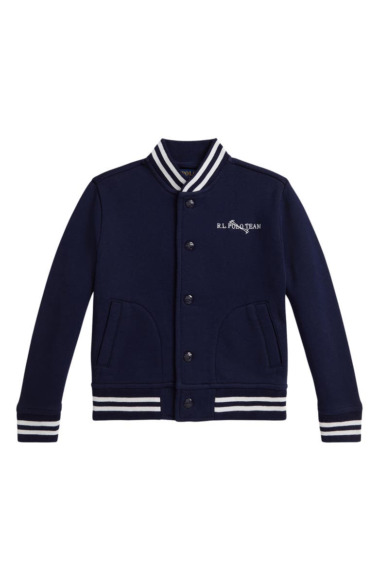 Polo Ralph Lauren Kids' Fleece Bomber Jacket, Main, color, Navy