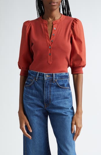 VERONICA BEARD VERONICA BEARD CORALEE FRONT BUTTON BLOUSE