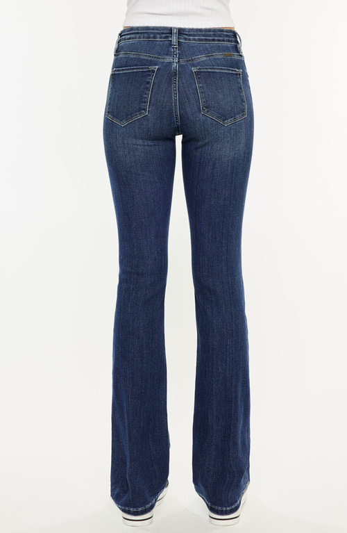Kancan Gale Essentials High Rise Skinny Bootcut Jeans In Medium Wash