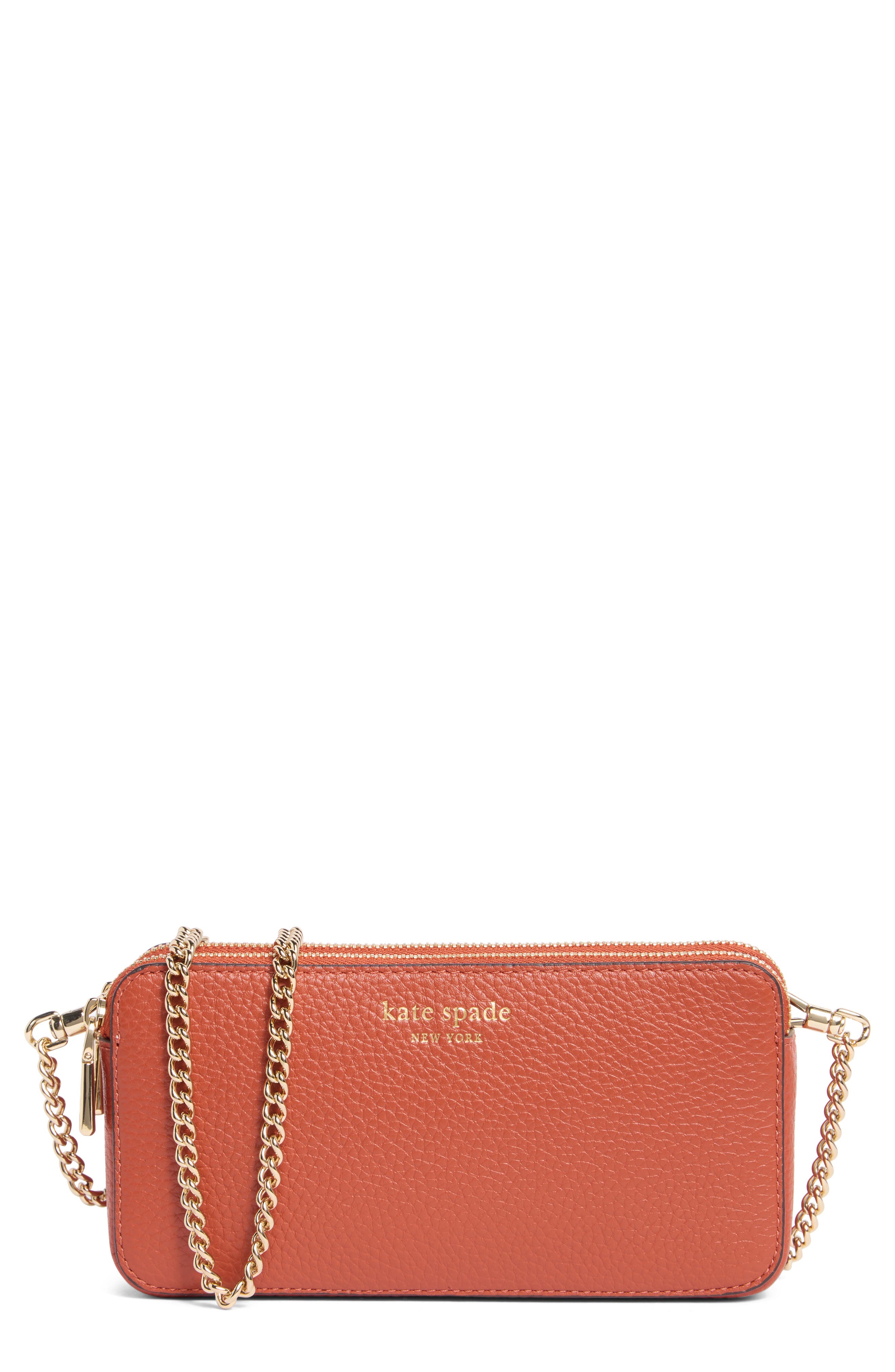 taylor pebbled leather double zip crossbody bag