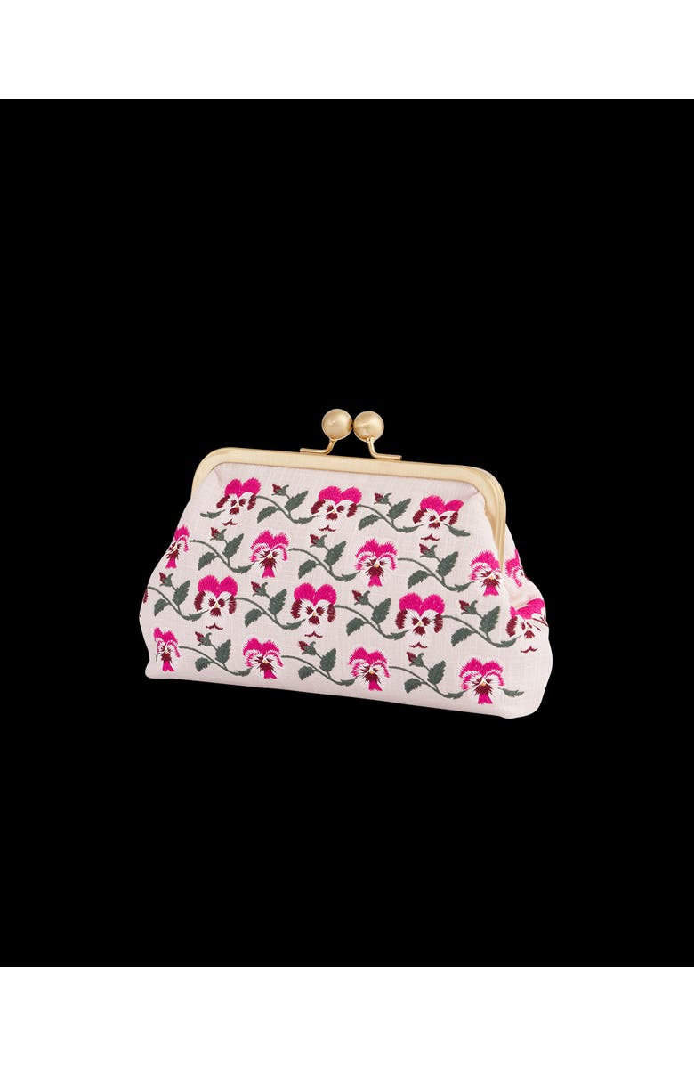 Fable England Pansy Victoriana Clutch Pink, Alternate, color, Pink