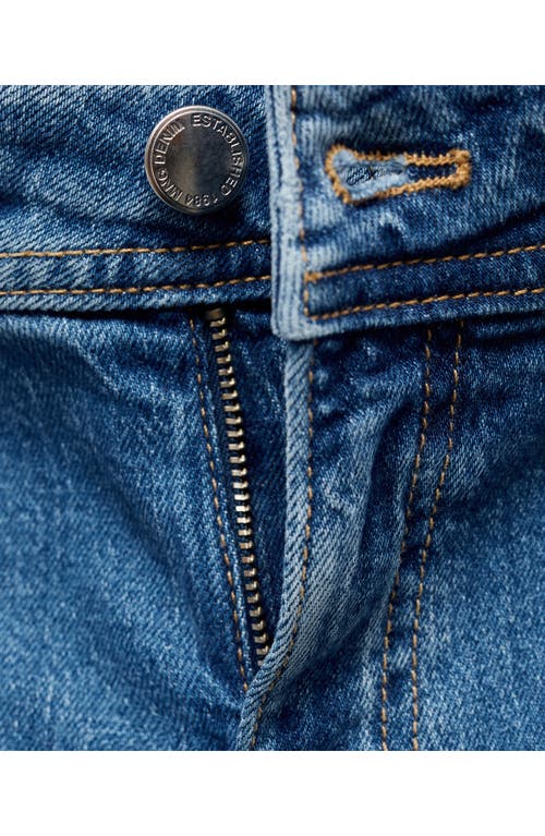 Mango Jessie Patch Pocket Wide Leg Jeans In Blue
