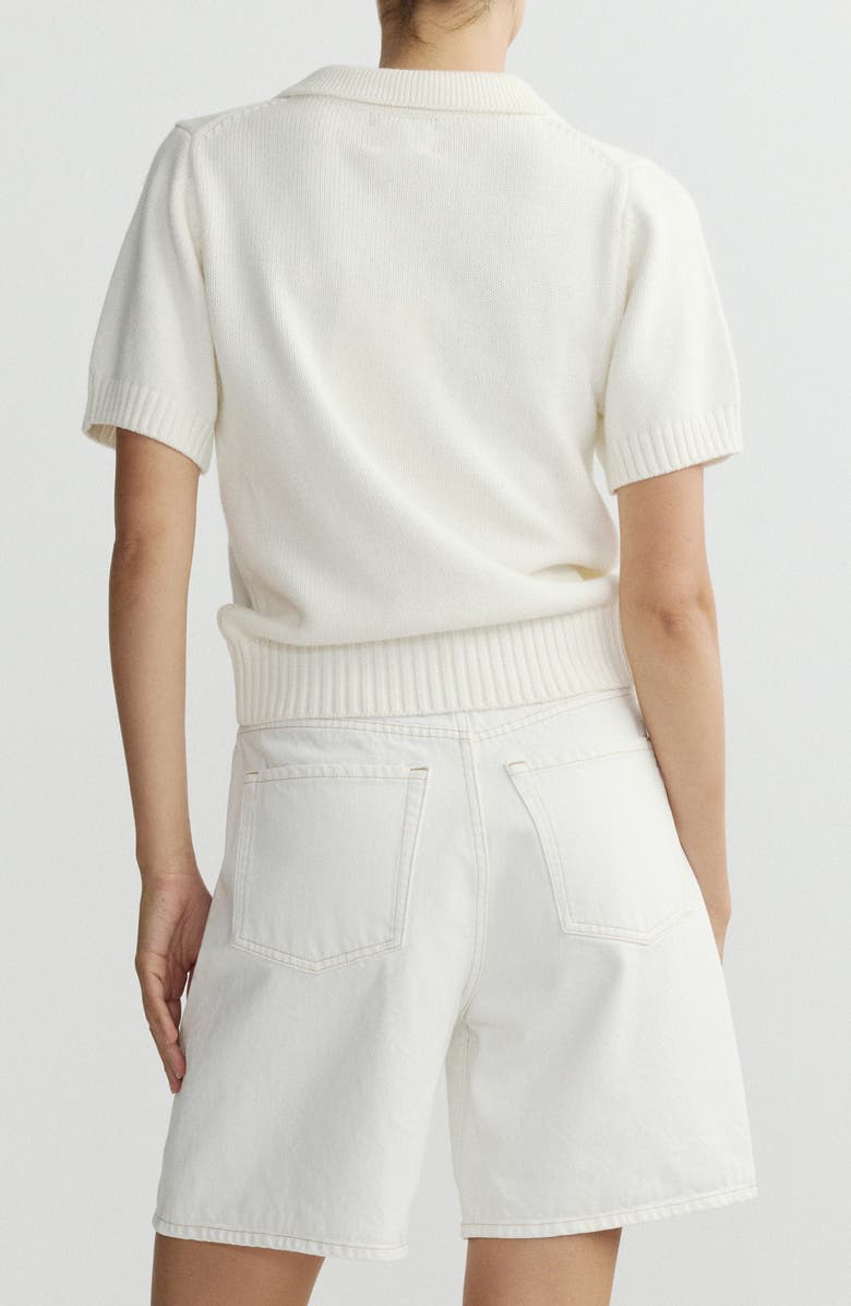 DL1961 May Cotton & Cashmere Sweater Polo, Alternate, color, White